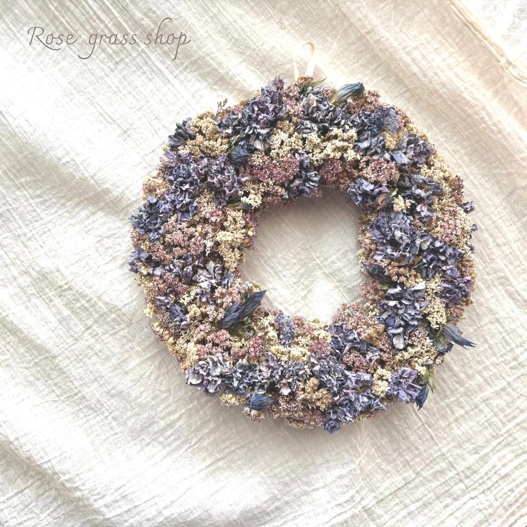 ドライフラワーリース＊yarrow1枚目の画像