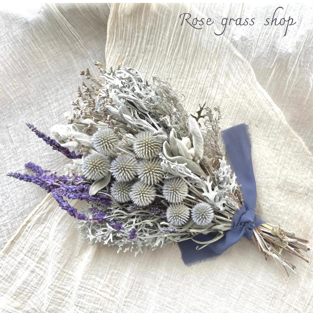 シルバーリーフのドライフラワースワッグ