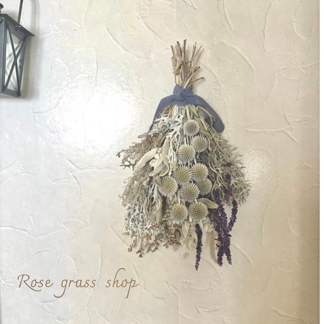 シルバーリーフのドライフラワースワッグ | 2枚目