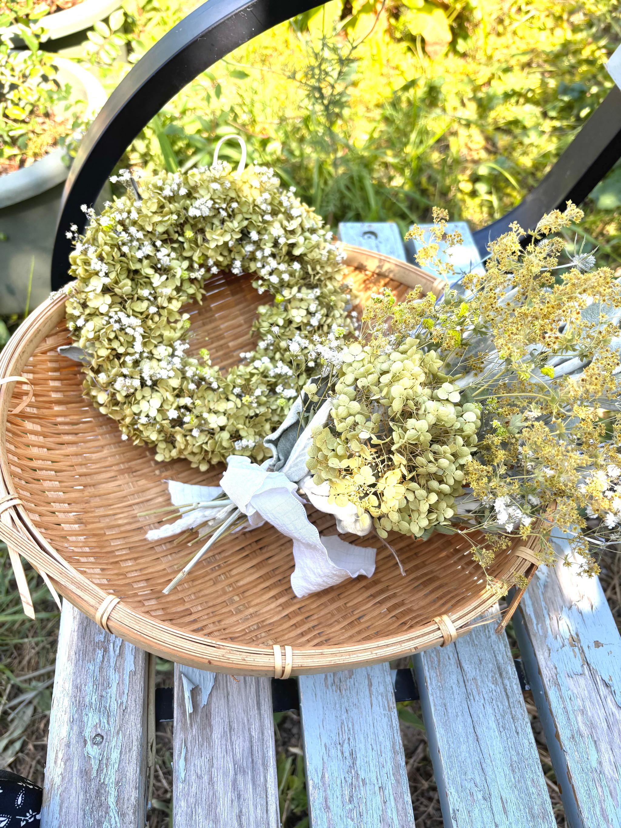 リース&スワッグset    アナベル