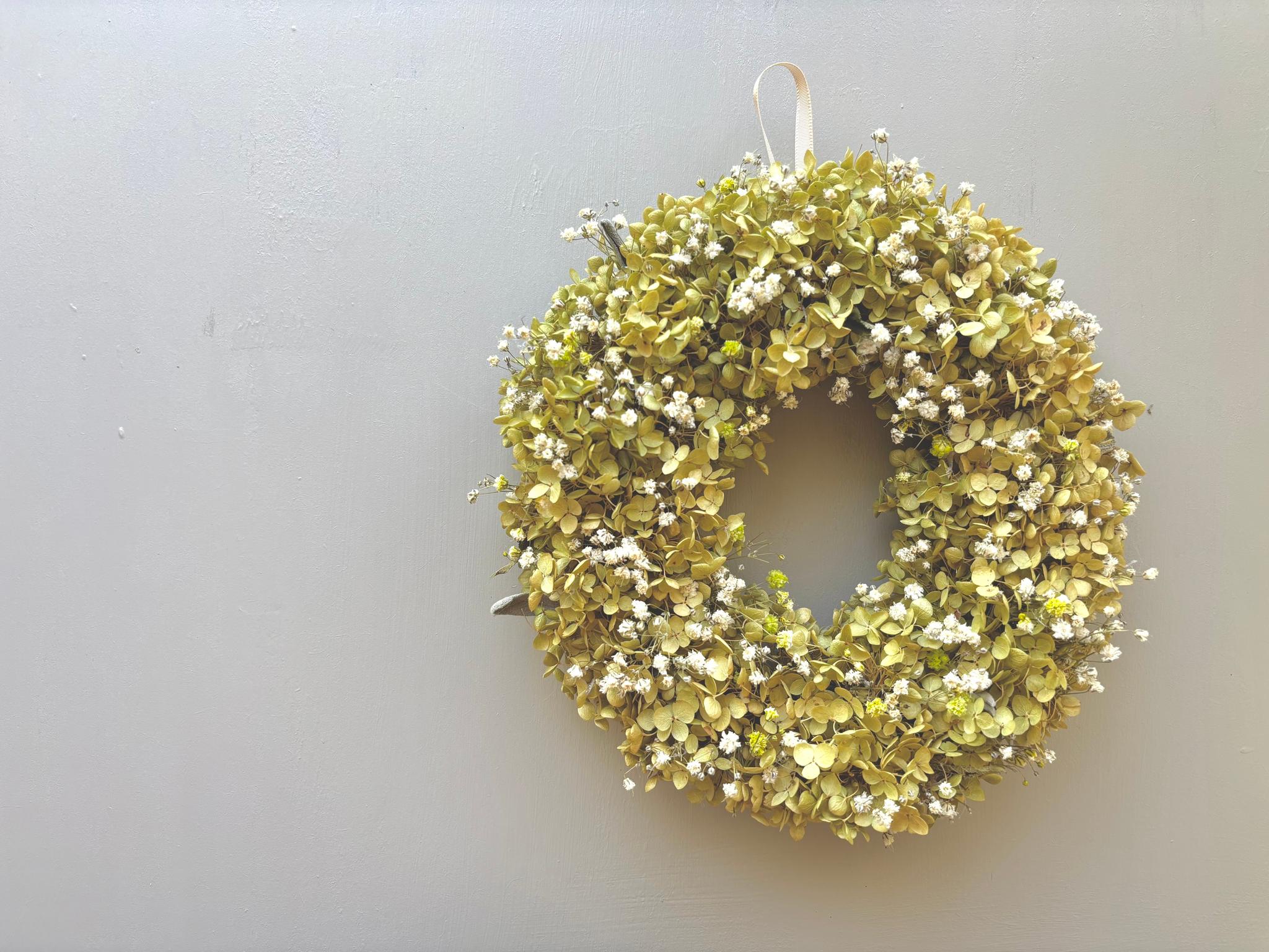 リース&スワッグset    アナベル | 5枚目