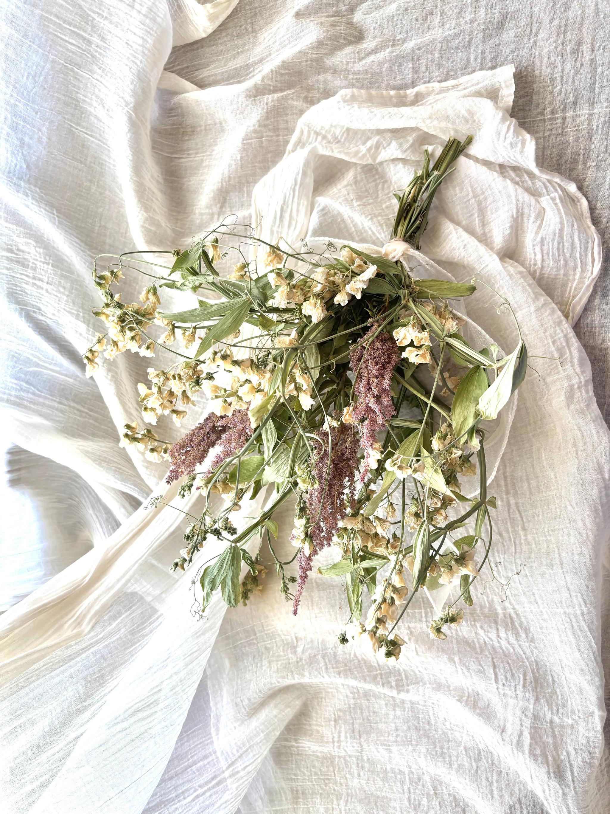 スィートピーのドライフラワースワッグ | 5枚目